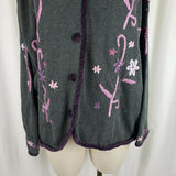 Mix Nouveau Knit Long Cardigan Sweater Coat Womens 20W Plus Coatigan Velvet Trim