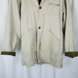LL Bean Adirondack Barn Coat Jacket Removable Plaid Insulated Liner Mens L Tall