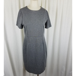 J.Crew Mercantile Weighted Jersey Knit Tunic Sheath Dress Womens 12 Heather Gray