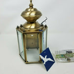 Sea Gull Lighting Outdoor Wall Lantern 8507-01 Antique Finish Solid Brass Bevel