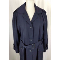Delta Airline Vintage Flight Attendant Trench Coat Removable Lining Womens S M