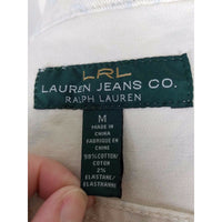 LRL Ralph Lauren Jeans Blue Floral French Toile Denim Jean Jacket Zip Womens M