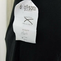 Matti Mamane Black Ruffled Ruched Faux Wrap Jersey Knit Dress Womens 2 M NWT