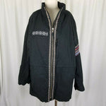 Billy T Southwestern Coat Jacket Black Tribal Womens 1X Plus SF1702JX Aztec Trim