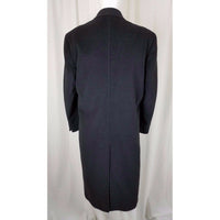 Kasper Black Mohair Wool Peacoat Overcoat Top Dress Coat Mens 38 Short Charcoal