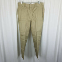 Vintage Dickies Shape Set Stain Release Twill Work Pants Mens 38x29 Tan NOS USA
