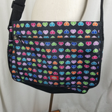 Dickies Rainbow Hearts Crossbody Flap Messenger Large Shoulder Bag Computer