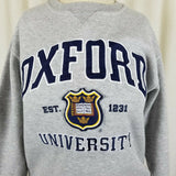 Oxford University Authentic Crewneck Sweatshirt Pullover Mens M Gray Jersey Knit