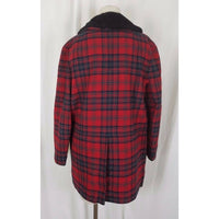 Vintage Pendleton '49ers Quilted Insulated Wool Plaid Mouton Fur Coat Womens S M