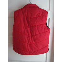Vintage Little Lisa Puffer Quilted Winter Vest Argyle Knit Yolk Girls Youth M
