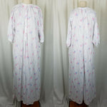 Vintage Sears Fashion Place Prairie Floral Flannel Nightgown Nightie Womens S