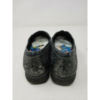 SoftWalk Grey's Anatomy Meredith Black Metallic Leather Clogs Shoes Womens 6.5 M