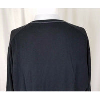 Perry Ellis VNeck Argyle Chevron Pullover Sweater Mens M Lightweight Black Gray