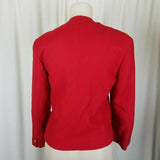 Evan Picone Lord & Taylor Herringbone Woven Wool Sweater Jacket Womens 6 Vintage