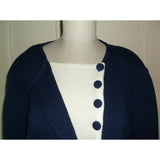 Acappella Tuxedo Jacket Santana Knit Sweater Jacket Womens 8 Canada Navy Blue