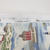 Waverly Vintage Coastal Watch Lighthouse Fabric 100% Cotton Material Nautical 2+