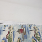 Waverly Vintage Coastal Watch Lighthouse Fabric 100% Cotton Material Nautical 2+