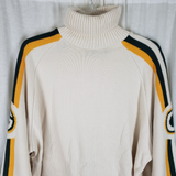 Vintage Green Bay Packers Tundra Canada Knit Turtleneck Sweater Mens XL Cotton