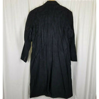 Vintage Christian Aujard Double Breasted Black Wool Peacoat Overcoat Mens 44