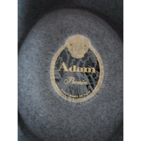 Vintage Adams Premier Quality Aqua Shed Gray Fedora Wool Felt Hat 6 7/8 Chapeau