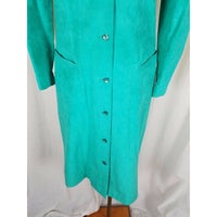 Samuel Roberts Peter Hatsi Androu Green Vegan Suede Brushed Dress Womens 10 USA