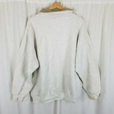 Vintage Habitat Textured Henley Funnel Neck Sweatshirt Jacket Mens XL Embroidery