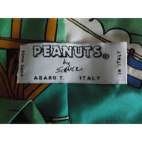 1966 Peanuts At Sea Nautical Ship Schultz Abano T Silk Necktie Italy Men Vintage