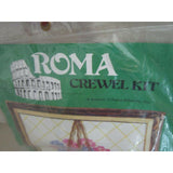 Roma Crewel Embroidery Kit Needlepoint Pretty Planter Flowers RO105 Vintage