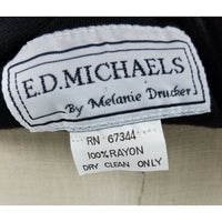 E.D. Michaels Midi Tunic Little Black Jersey Knit Tunic Dress Womens L Ribbon