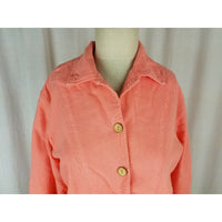 Vintage California Drawstrings Coral Textured Blazer Jacket Womens S Peach USA