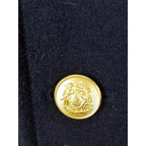 Spiewak Wool Double Breasted Peacoat Coat Mens M Maine Crest Gold Buttons Black