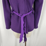 The North Face Wrap Belted Shawl Collar Jersey Knit Sweatshirt Jacket Womens M