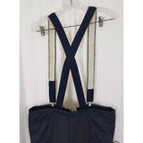 Vintage Horizon Police Black Pants Insulated Winter Snow Suspenders Mens L USA
