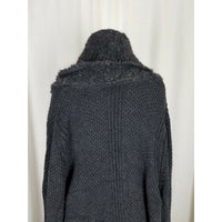 Banana Republic Boucle Long Open Front Merino Wool Cardigan Sweater Charcoal XL