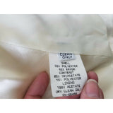 Vintage Andrew Harvey Collarless Floral Brocade Blazer Jacket Womens 8 USA Ivory