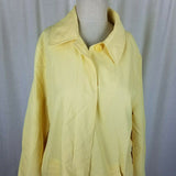 LRL Lauren Ralph Lauren Light Yellow Placket Front Trench Coat Women's size Large