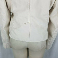 Gap Stretch Corduroy Blazer Look Jean Style Jacket Womens 8 Cropped Tan Ivory