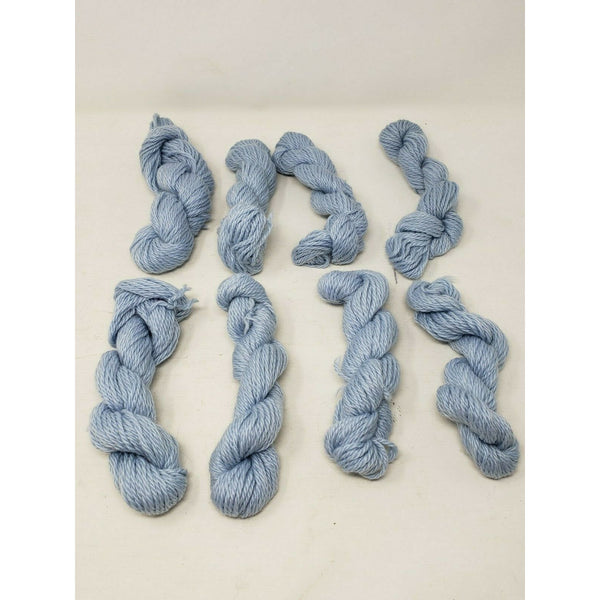 Fleece Artist Hand Dyed Spun Yarn 1 oz Skeins Hanks Soft Wool Lot 8 Light Blue