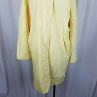LRL Lauren Ralph Lauren Light Yellow Placket Front Trench Coat Women's size Large