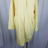 LRL Lauren Ralph Lauren Light Yellow Placket Front Trench Coat Women's size Large