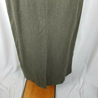 Talbots Stretch 100% Wool Faux Wrap Front Slit Maxi Skirt Vintage Womens 12 USA