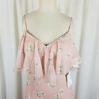 Show Me Your MuMu Floral Caitlin Maxi Boho Flutter Dress Womens XS Bridesmaid