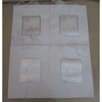 Mr. & Mrs. Hallmark Expressions Gift Bags Wedding Anniversary 3D White Lot of 4