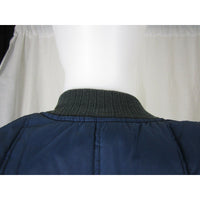 Vintage Mid Century 60s Dacron 88 Quilted Zip Up Nylon Vest Mens M Distressed