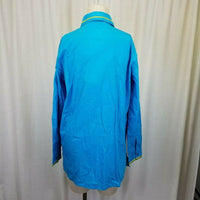 Spirit by Sandy Starkman Long Sleeve Button Shirt Artsy Embellished Womens S QVC