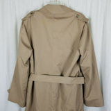 Misty Harbor Insulated Double Breasted Belted Trench Coat Mens 40L Zip Out Liner