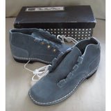 Mid Century Sears Blue Suede Chukka Moccasin Boots Womens 5.5 B The Shoe Place
