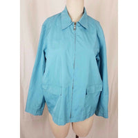 Casual Corner Lightweight All Weather Windbreaker Full Zip Up Jacket Womens M