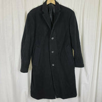 Chaps Ralph Lauren Fuzzy Winter Wool Peacoat Mens 40R Dress Over Top Coat Black