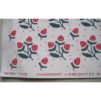 Vintage 1950 All Occasion Wrapping Paper Squares hand print Eleanor Finch Berry